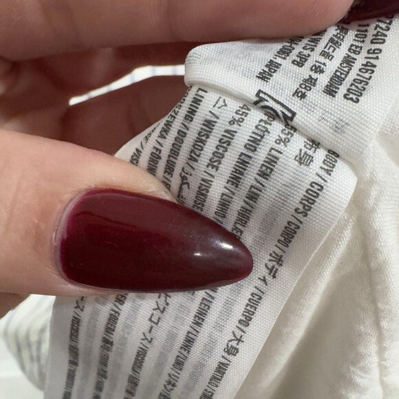 Women’s The A&F Mara Linen-Blend Button-Through Vest Medium M Striped - Picture 3 of 8